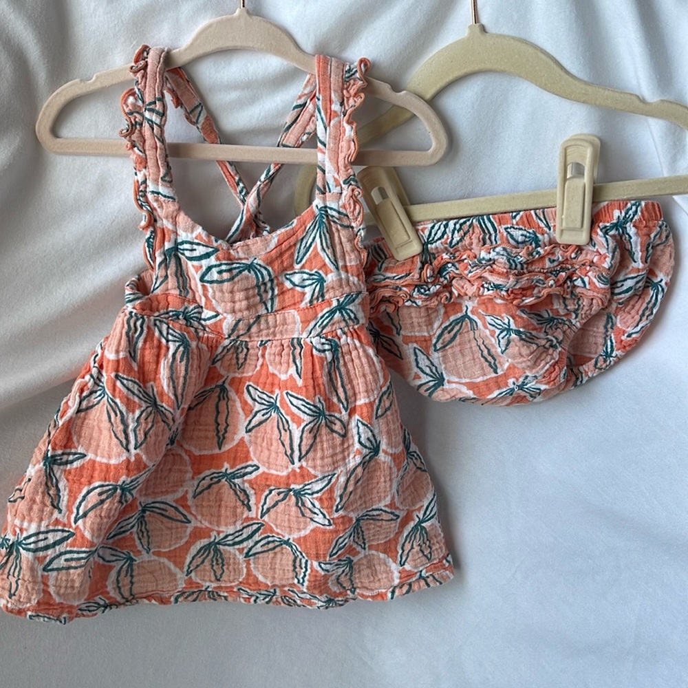 Angel Dear girls Peach set 12-18m